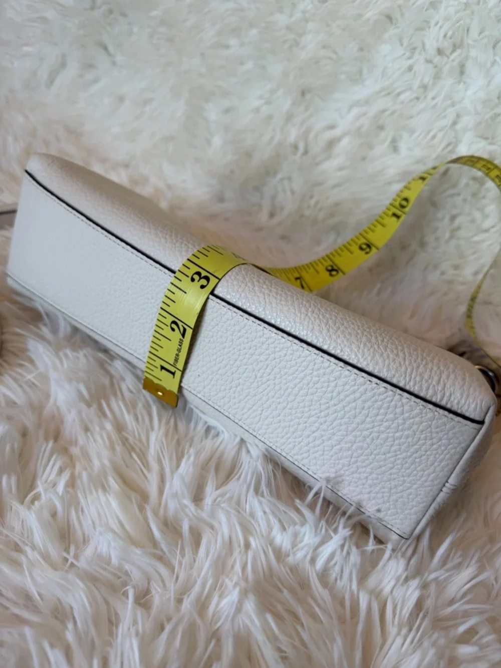 COACH Charlotte CL407 Chalk Pebbled Leather Detachable Strap, NWT, No Chain - Picture 11 of 15